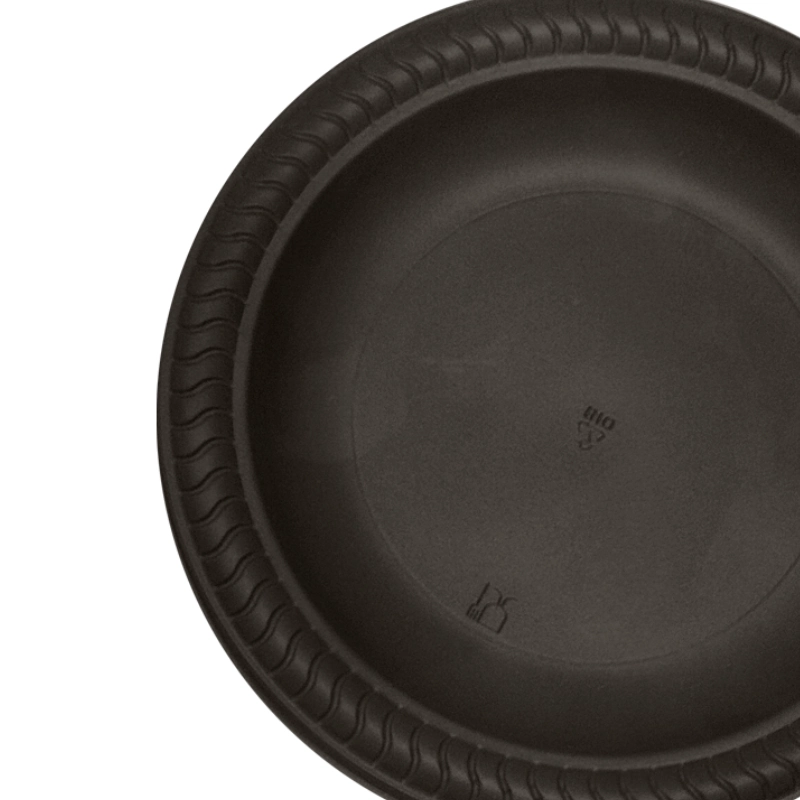 товар Тарелка круглая из кукурузного крахмала, d=180мм, черная TL027C